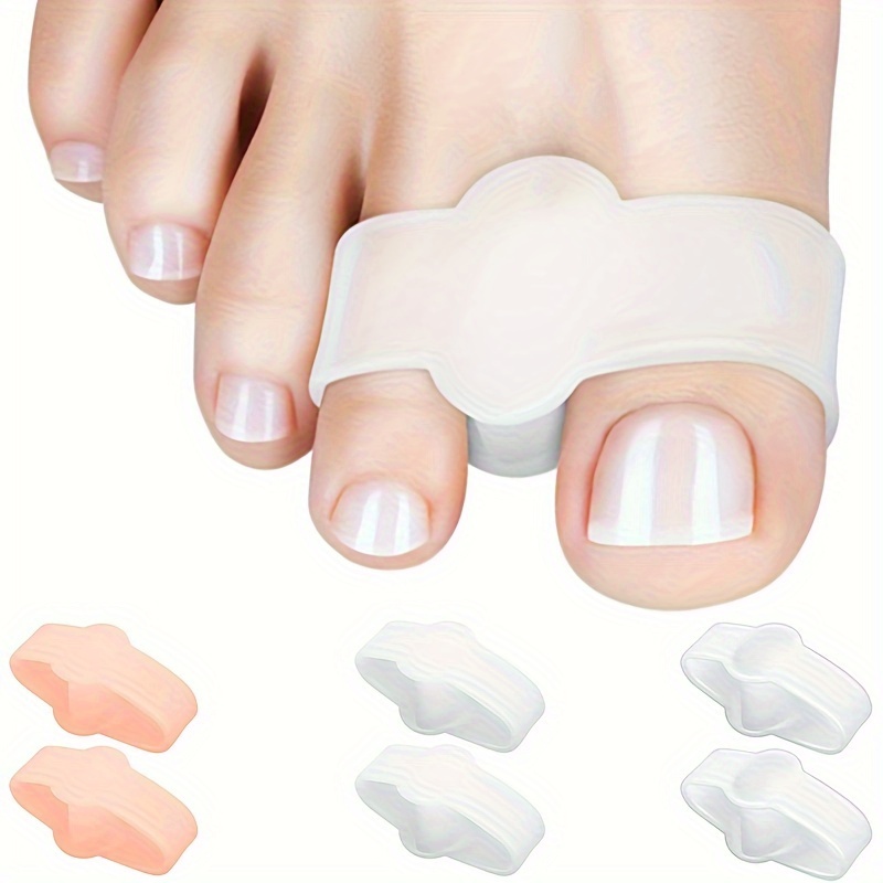 

Silicone Toe Separators Set Of 4 - Non-slip, Latex-free Toe Spacers For Foot Alignment, Soft Comfortable Toe Splitter For Day And Night Use, Durable Toe Separation Inserts For Casual Wear