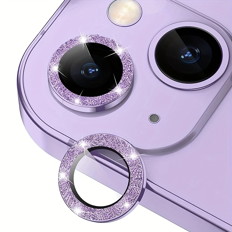 

1pc Rhinestone Glitter Camera Lens Protection For Iphone 15/14/13/12/11 Pro Max/15/14 Plus Glass Protector Accessory