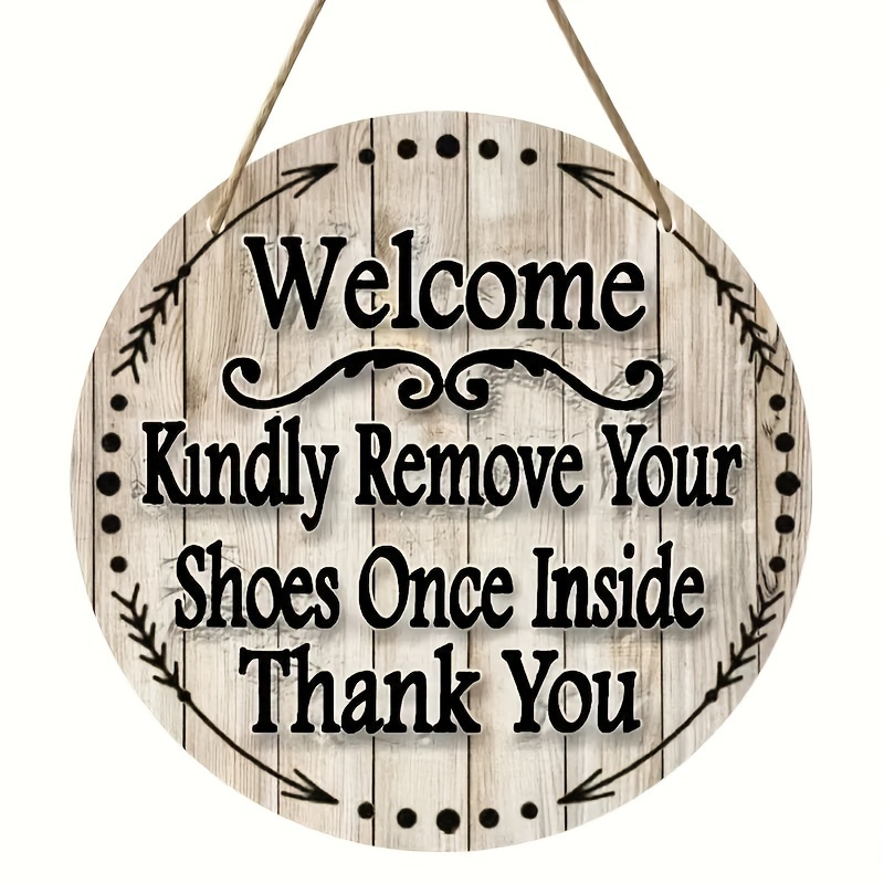 

welcome Kindly Once Inside Thank You" Wooden Hanging Sign - Perfect For Home, Restaurant, Bar - Indoor/outdoor Use - Wooden Plaque