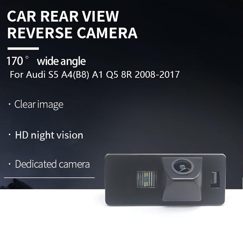 for   s5 a4 b8 a1 q5 8r 2008 2017 rear view camera 170 wide angle   ahd hd night   36v operating voltage hard wiring no battery required auto parts for car reverse viewing details 0