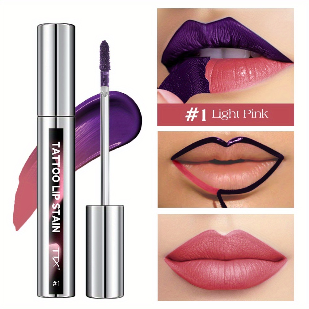 TEMU Three-color -off Lip Gloss - Easy-to-tear Lip Liner, Long-lasting Waterproof, Glossy, , Moisturizing And Gentle Formula, Easy To Apply And Remove, Suitable For Types Holiday Gif