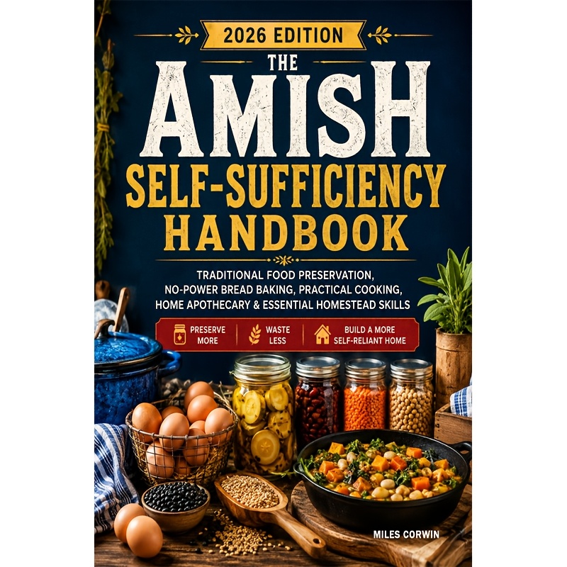 TEMU The Complete Amish Survival Guide: Self-sufficient Living With A Practical Cookbook, No-electricity Baking, Home Apothecary, Traditional