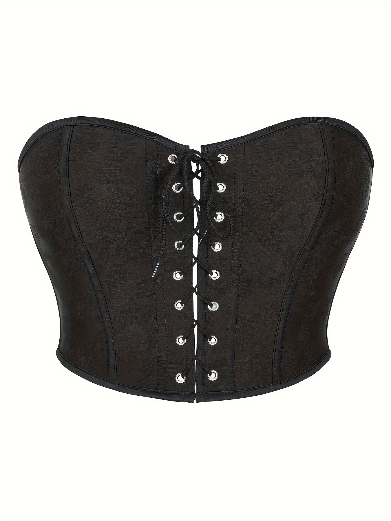 Apperloth A Hook And Eye Lace Up Backless Halter Corset Top, M1704306,  Black, M : Buy Online at Best Price in KSA - Souq is now : Fashion