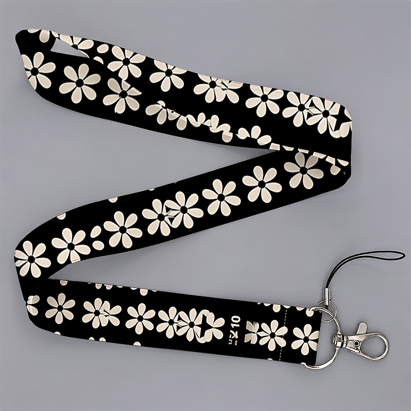 TEMU Cordon de téléphone floral unisexe 2D style 1, convient pour et , sangle de cou pour smartphones, , clés - pour hommes et femmes, , bureau,