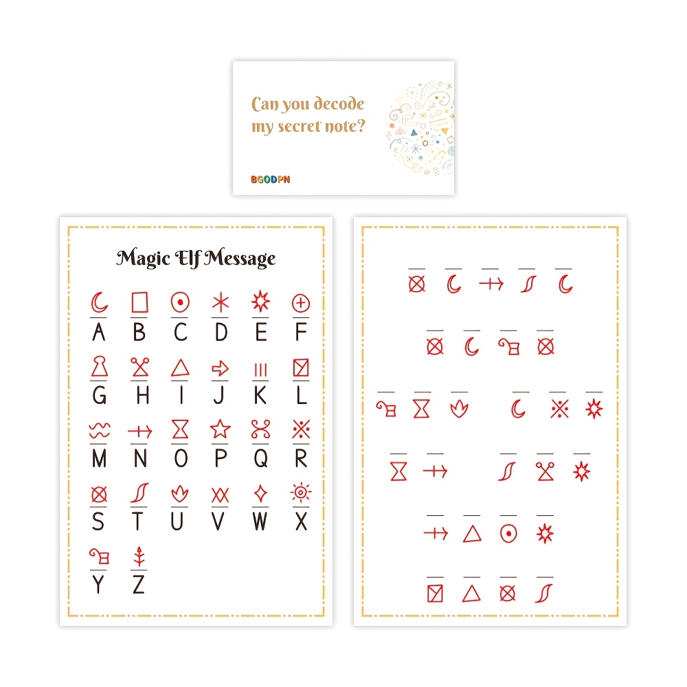 TEMU Ensemble de décorations de Noël Elf avec carte de message, décorations de maison de village de fêtes, décor de table