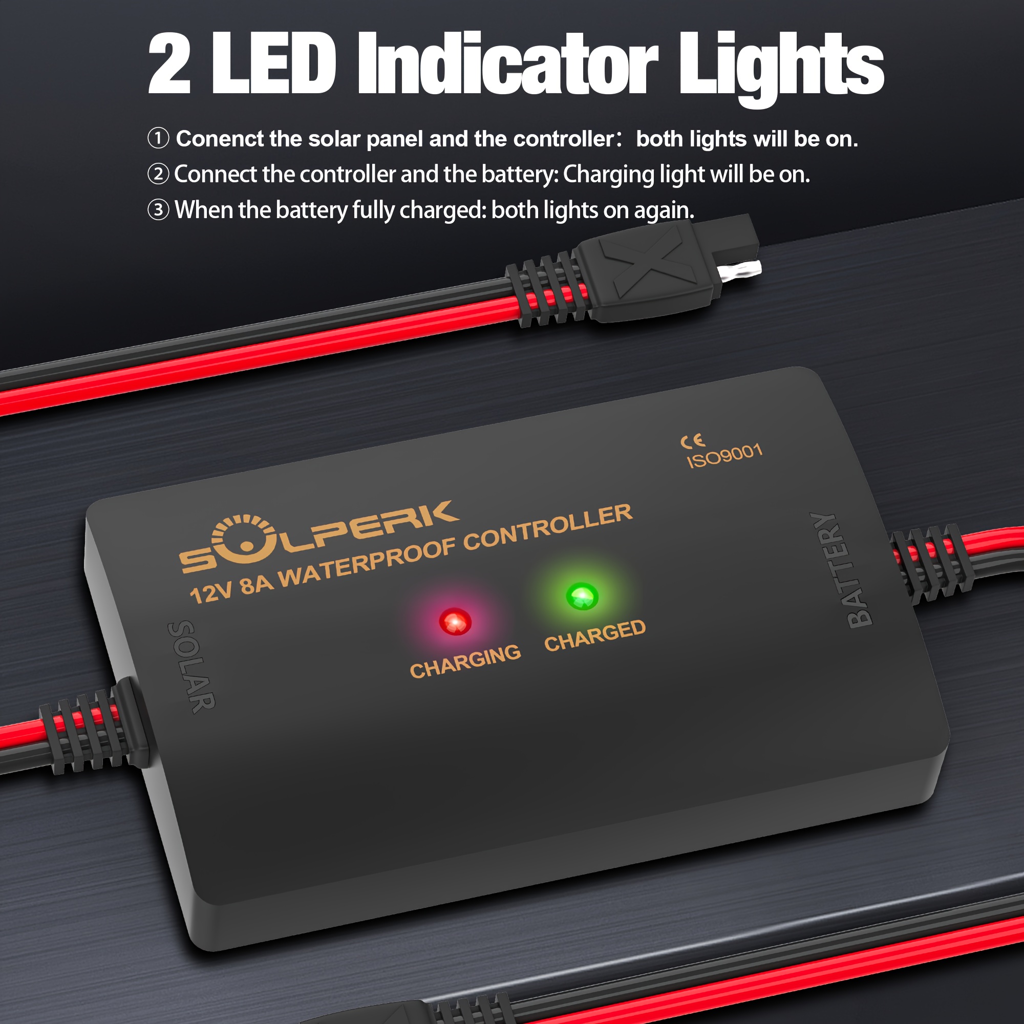 8a 12v solar charge controller with led display pwm   panel battery regulator for gel agm lead-acid lithium lifepo4 battery, used in rv boat car, solar battery charger, solar phone   fast charge, portable solar charger, solar battery, solar usb charger,   supply,   energy, compact regulator,   charging device, reliable battery management, advanced charging technology, solar  ,   living, rv owners Product details 1