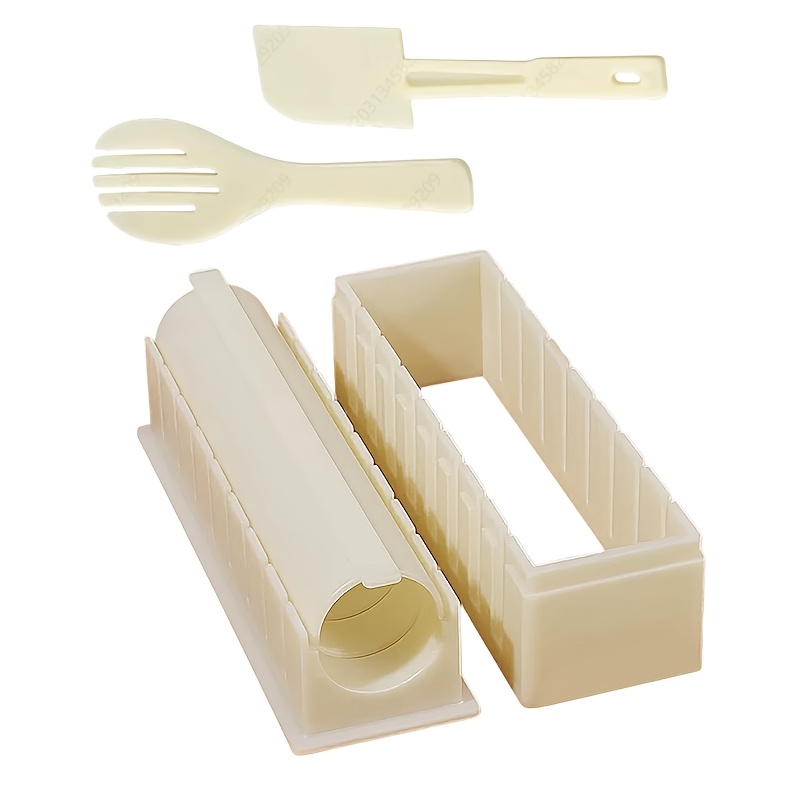 TEMU 5pcs/Set Moules à Sushi avec à Sushi et Spatule, Moulleur à Sushi à Pression Unique, Aucune en Roulement Requise, Outil à Sushi en Plastique de