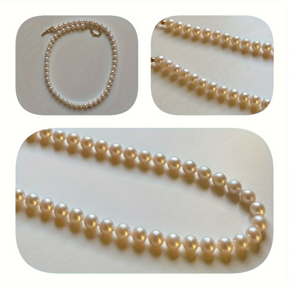 mysoya elegant handmade   necklace 5 6  pearls with vintage ot clasp ideal for weddings     in a chic gift box   birthdays anniversaries valentines day handmade   for him her details 0