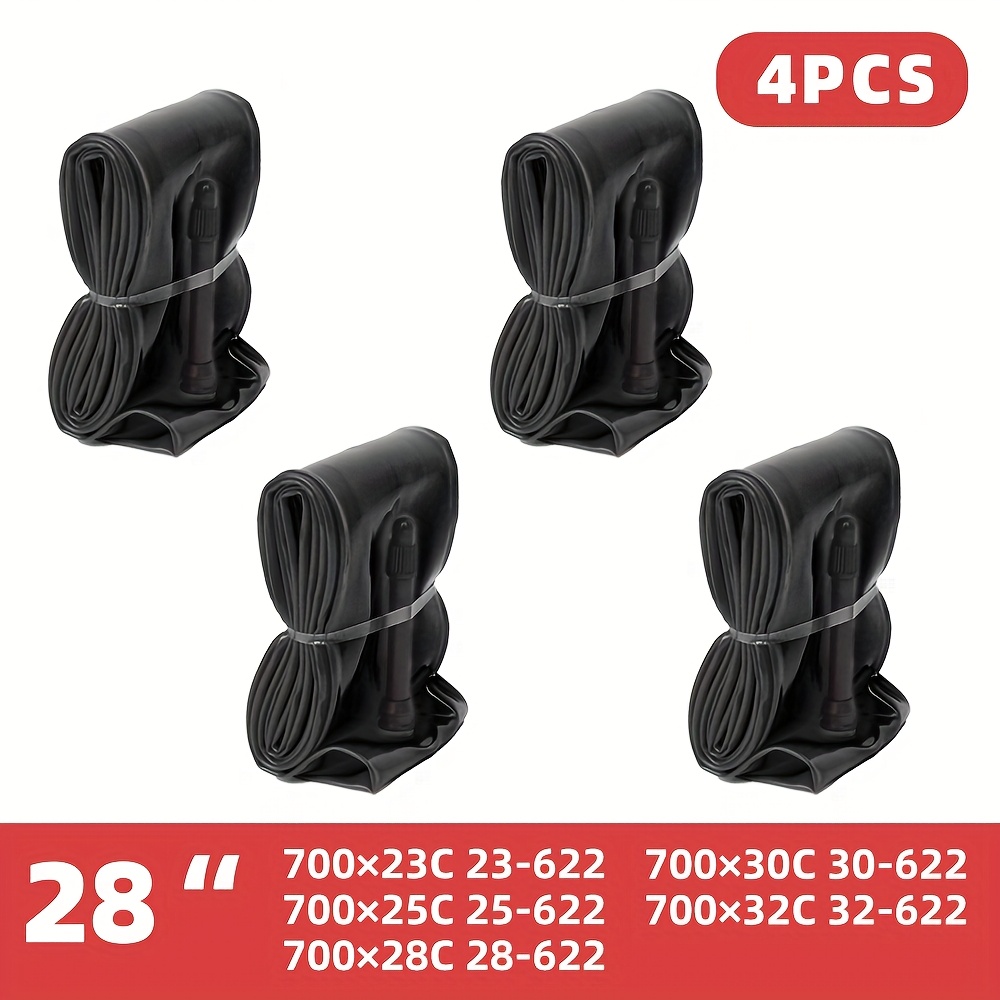 4pcs black tpu road bike inner tubes 700x23 32c Temu Australia