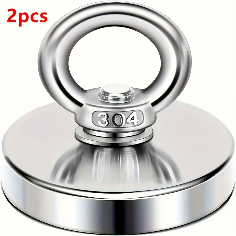 

2pcs 70lbs High Magnet, Large Magnet Fishing Kit, Super Powerful Magnet With Neodymium For River, Magnetic Fishing, Indoor, Outdoor, Diameter