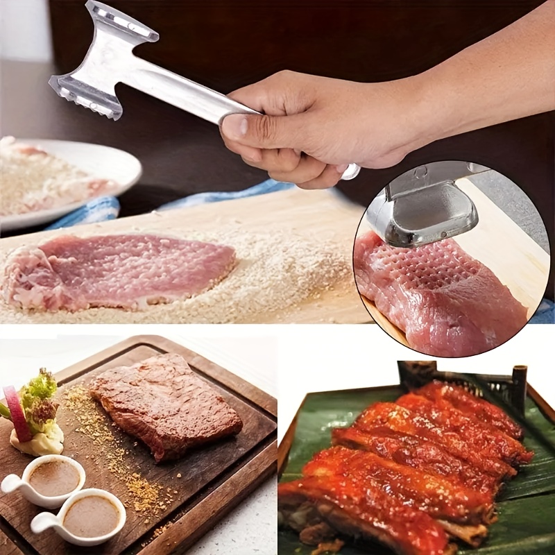 stainless steel meat tenderizer hammer dual sided steak beater for home use Product details 6