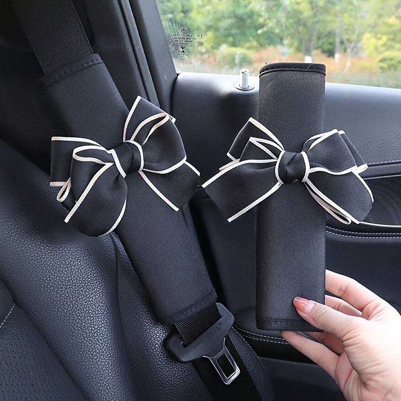 E-shop 1-2 Stück Neue Schwarze Schleifen Auto Schultergurt -Klemm- -Rutsch Schulterbezüge