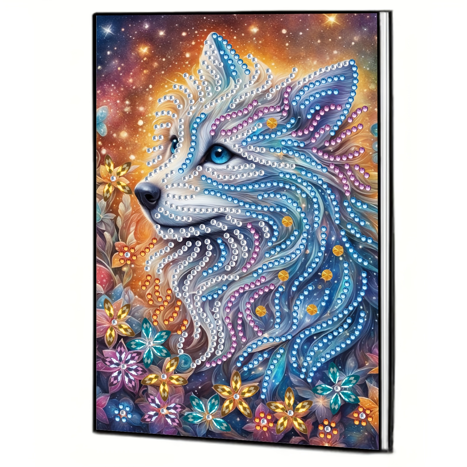 

1pc Diy Diamond Art Painting Wolf - Drawing And , Suitable For Sketching And , Decorated Diary, For , For