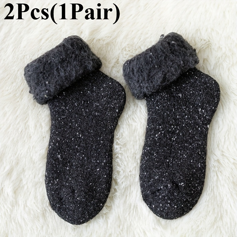 Image of Thick, Fuzzy Thermal Socks For Women, Featuring A Cozy Insulated Design That Offers A Comfortable Wide Fit. Ideal For Skiing, Lounging In Bed, And Indoor Activities