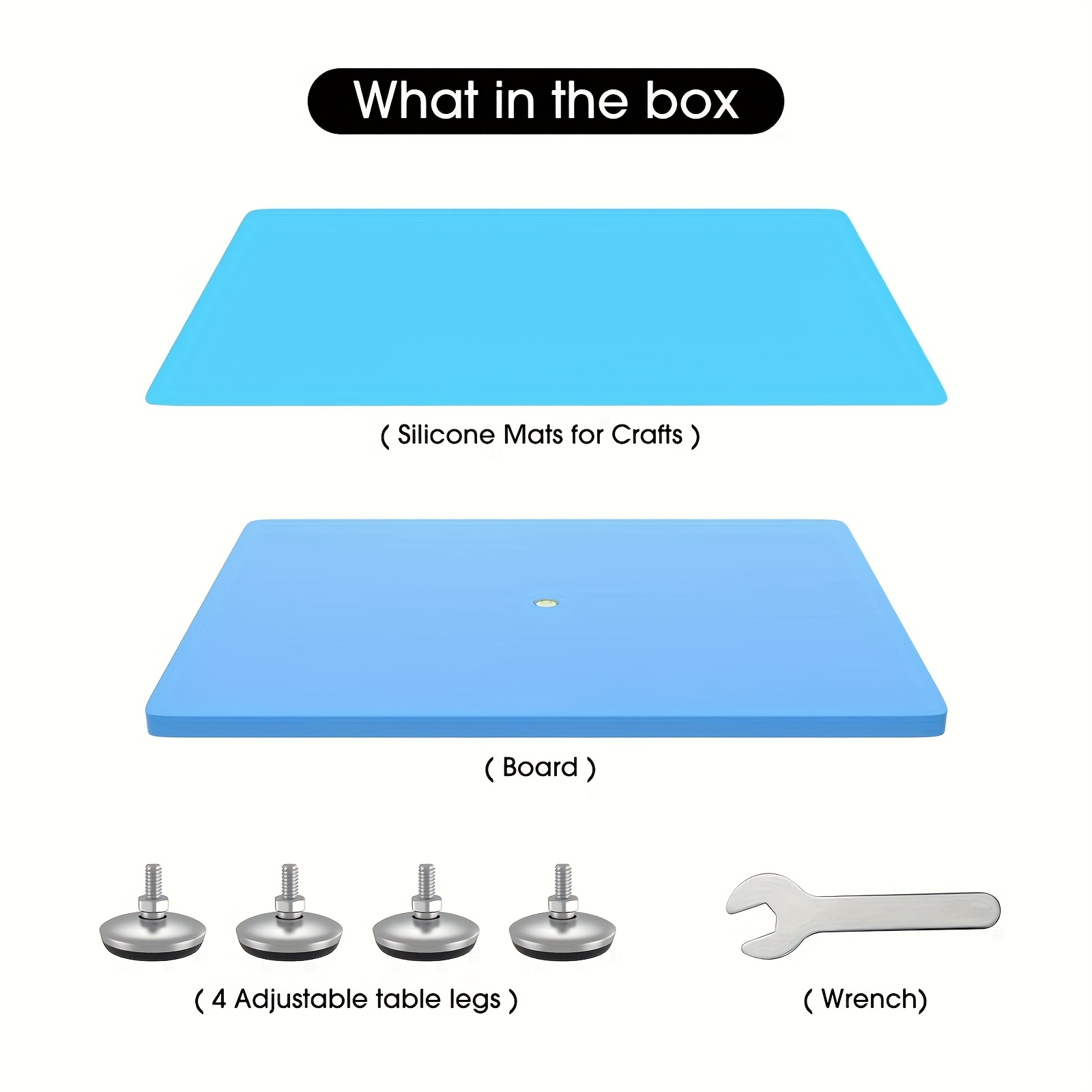 Image of Resin Leveling Table For Epoxy Resin And Artwork, 16'' X 12'' Adjustable Epoxy Resin Additions, Resin Supplies, Acrylic Pouring Tool, Multipurpose Resin Leveling Board