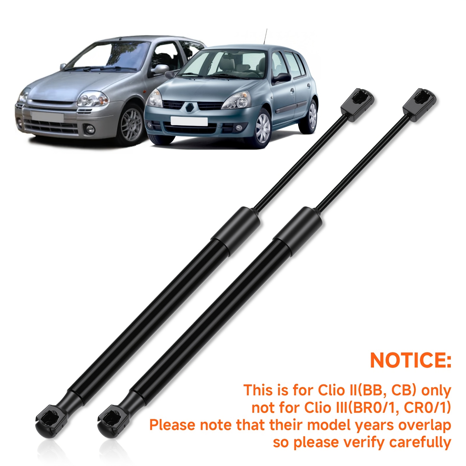 TEMU Kaluj 2 piezas Amortiguadores de de trasera para Renault Clio II (BB, CB) 1998 1999 2000 2001 2002 2003 2004 2005, Reemplazo # 6749 7700842256