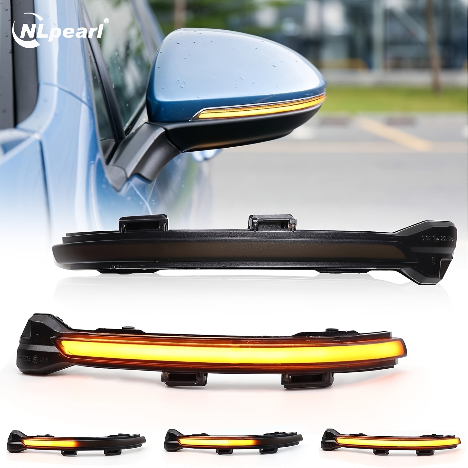 

2pcs For Vw Golf 7 Vii Mk7.5 For Mk7 Turn Signal Led Side Wing Rearview Mirror Indicator Blinker Sequential Light