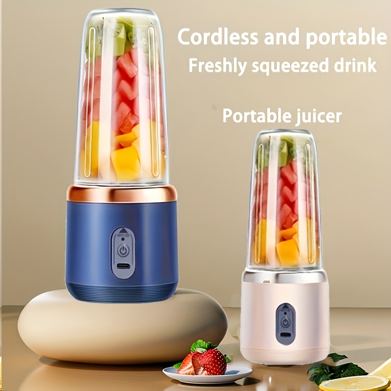 blender portable juicer compact personal electric blender mixing cup rechargeable battery multifunctional and portable for smoothies vegetable and fruit juicing suitable for   use or travel 13 53oz   blender
