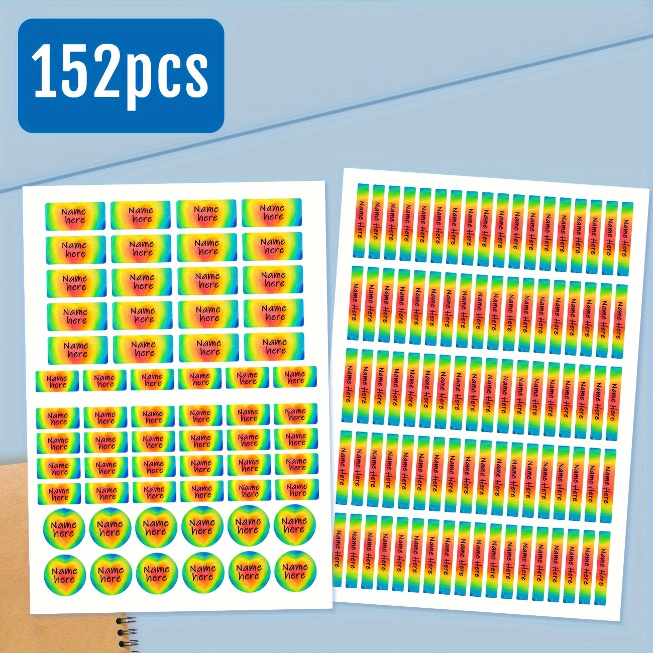 TEMU [customized Product] Personalized Name Labels (152 Labels) - Customized Name Stickers For Item Labels, Water Bottles, Lunch Boxes, And School