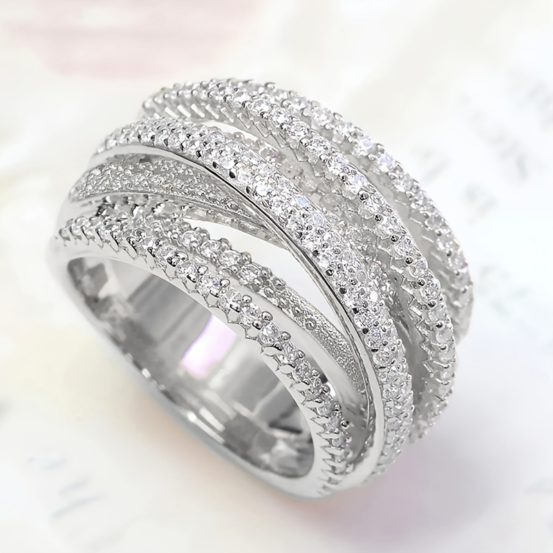 

A Stylish Ring With Sparkling Zirconia, , Banquets, , Anniversary Gifts, And For Women.