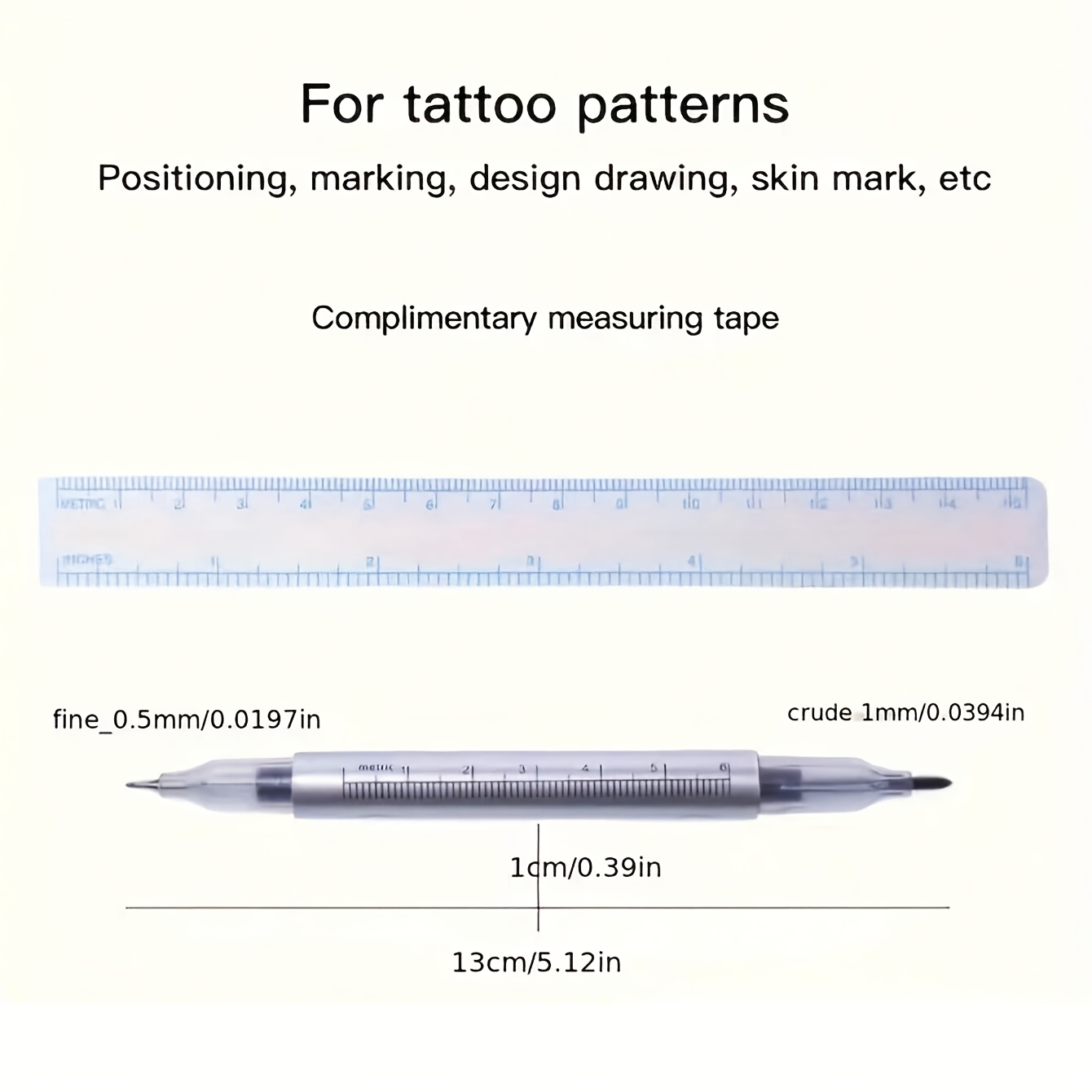 TEMU 1 pennarello per tatuaggi disegnato a , pennarello per posizionamento del disegno da , viola, pennarello a punta