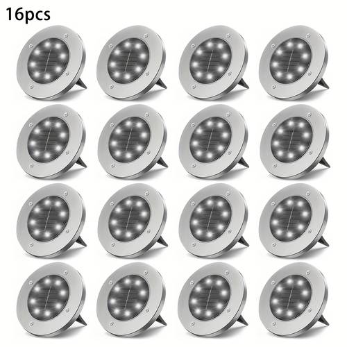 4 16pcs solar buried light ip65 outdoor landscape lights lights garden pathway lighting solar floor lamps 8pcs led solar ground lights for courtyards walkways patios lawns