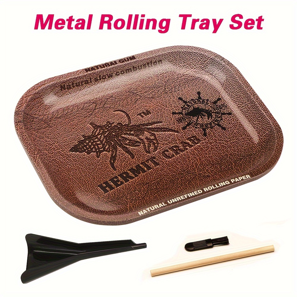 1pc, Metal Rolling Tray,Household Cigarette Tray, Fun And Cute Gift, Ideal  Accessory For Home Or Travel, Storage,Smoking Accessories