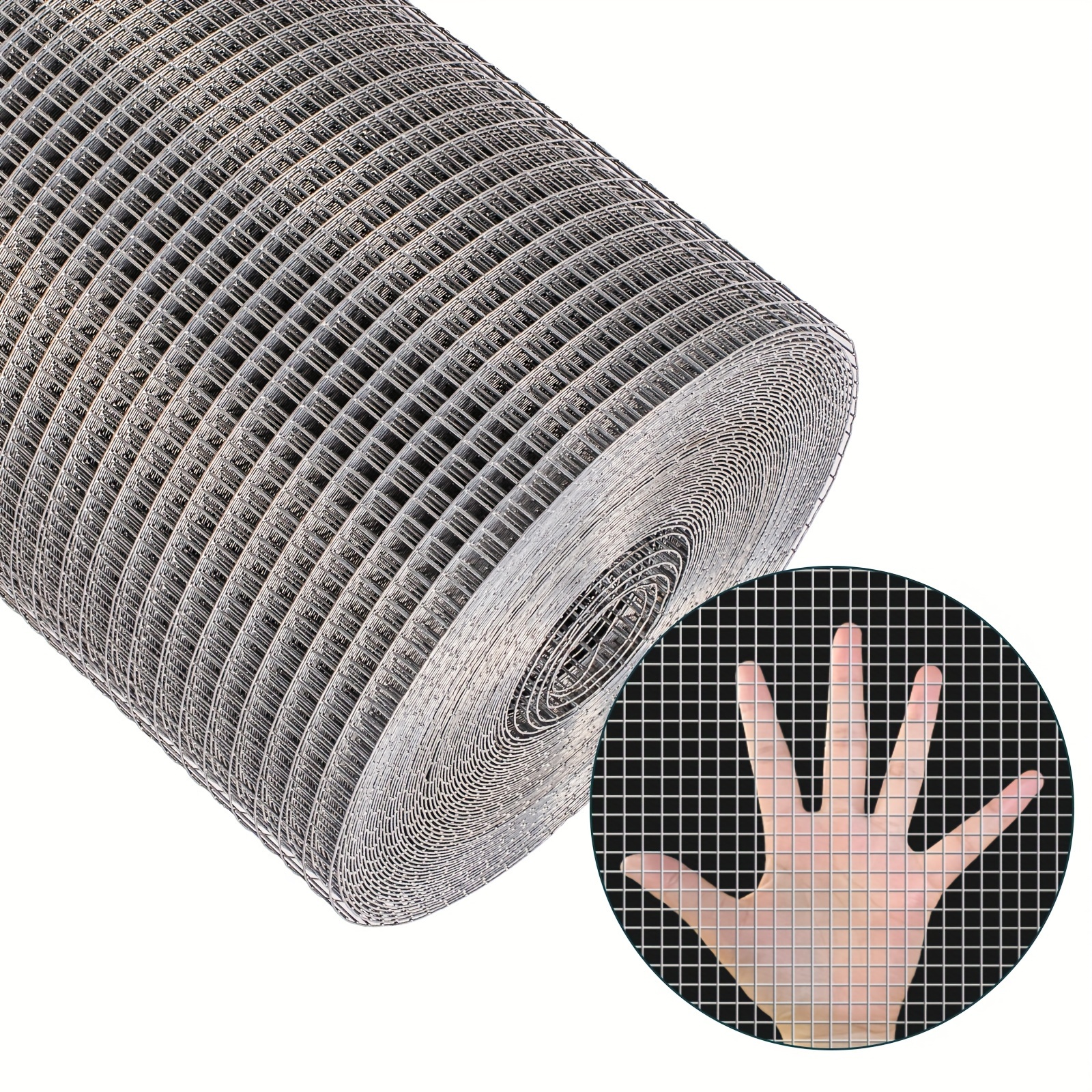 

Hardware Cloth 1/2inch 48inx50ft, 19ga Chicken Wire Fencing, Raised Garden Bed Supports Wire Mesh Roll, Galvanized Wire Mesh Fence Prevent Snakes, Raccoons, Foxes