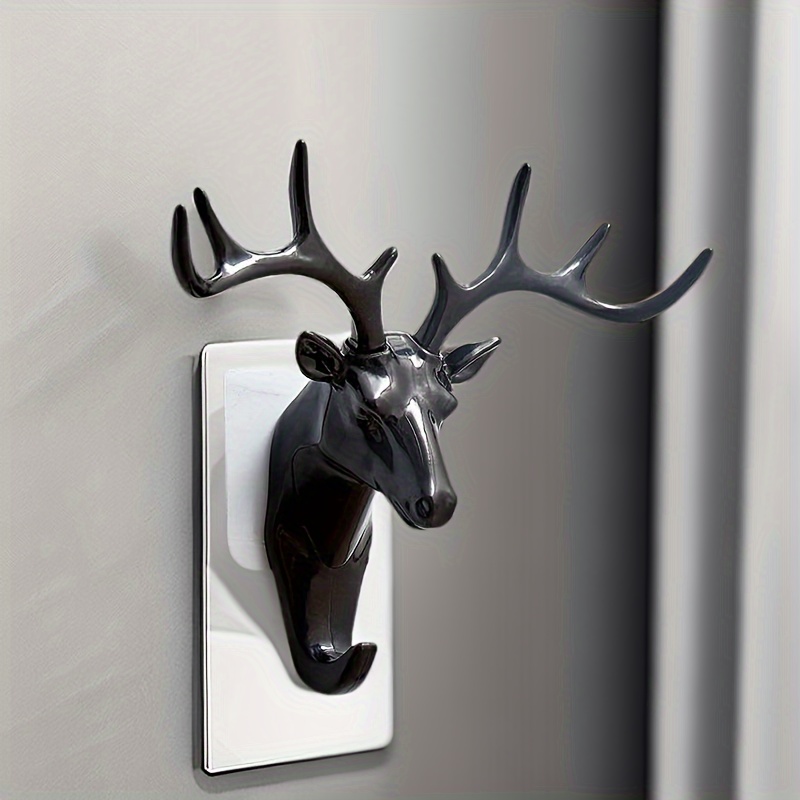 

Art Deco Style Antler Wall Hook - Resin Crafted Decorative Hanging Storage For Living Room And Bedroom