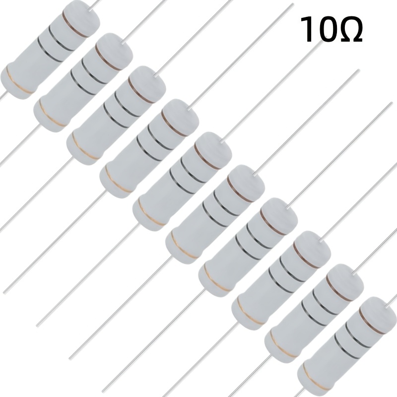 10pcs 2w   film resistor 4 color band 25 values 10 ohm 1   5 tolerance high   2 watt resistorfor electronic circuit good for dly projects experiments