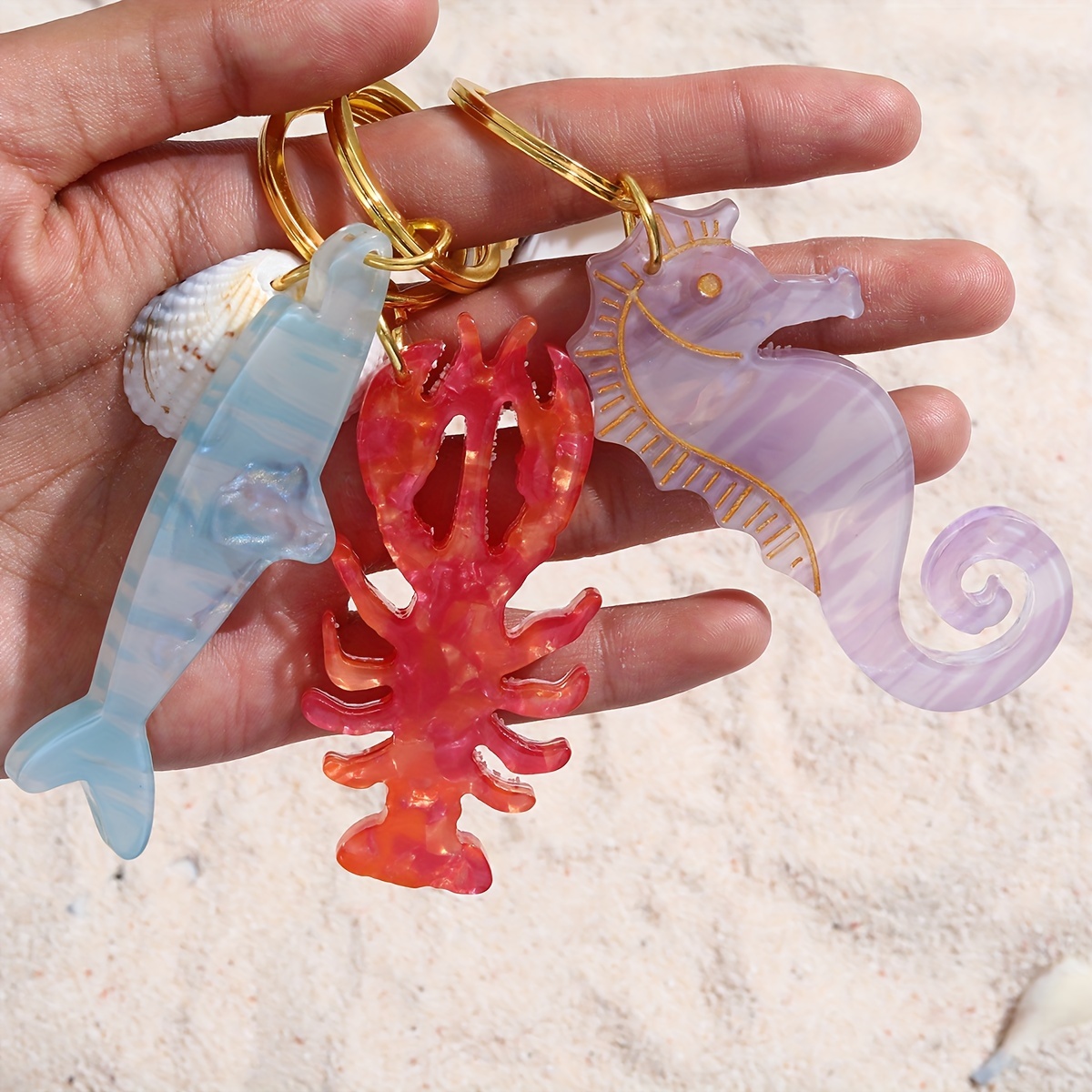 1pc personalized acrylic ocean animal sea collection golden - Temu