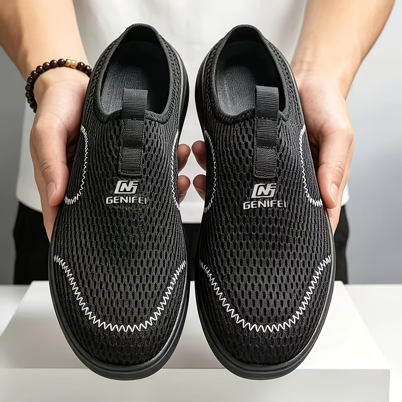 TEMU Men's Fashion Summer Breathable Men's Home Shoes, Indoor Slippers, Eva Sole Lightweight Men's Casual Shoes, Fashionable , Convenient To Carry,