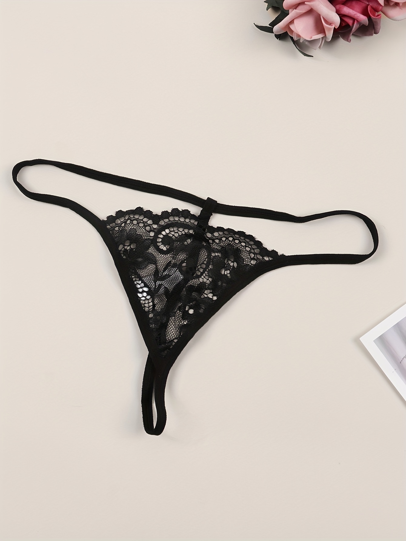 Lace G String Thong Panties for Women Black White Green G String Thongs  Underwear Pack Sexy Micro G String Panties Low Rise Floral Crotchless Set :  : Clothing, Shoes & Accessories