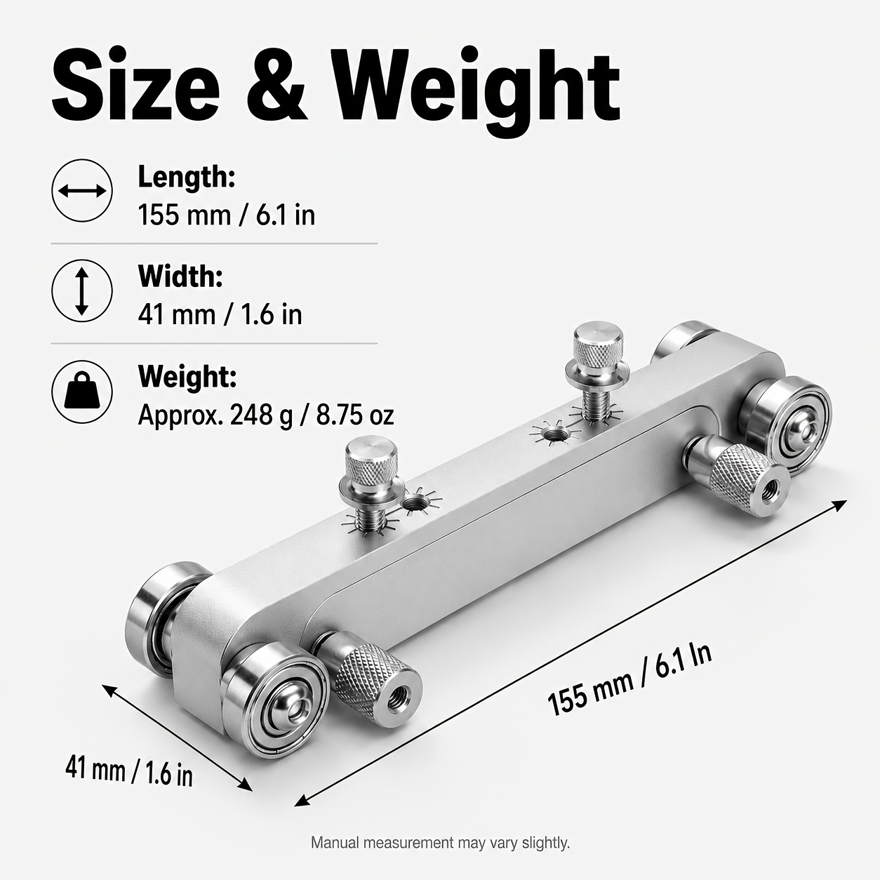 TEMU Guitar Nut Sander, Adjustable Guitar Nut And Bridge Sander Luthier Tool, Silvery Aluminum Alloy Guitar Nut Sanding Tool With Stainless Steel