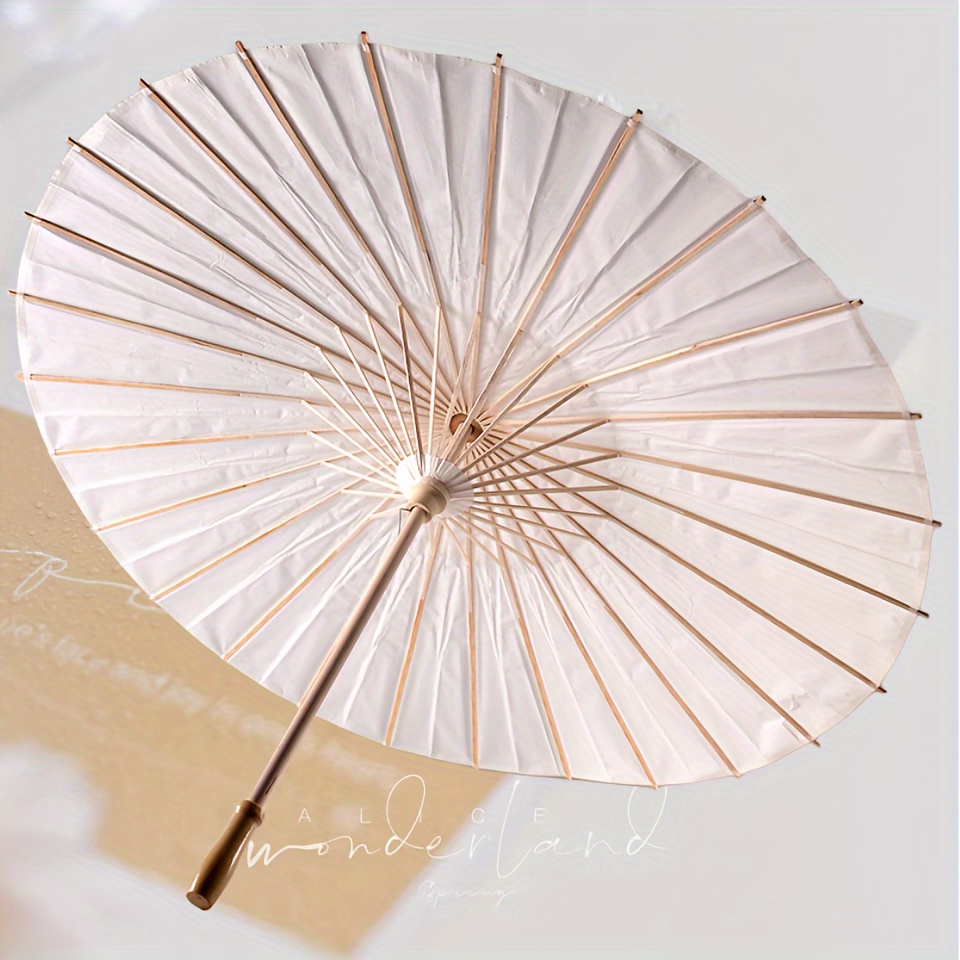 

1pc, White Oil Paper Umbrella Wedding Decoration Umbrella Photo Prop Umbrella Block The Sun Oil Paper Umbrella Wedding Party Prop