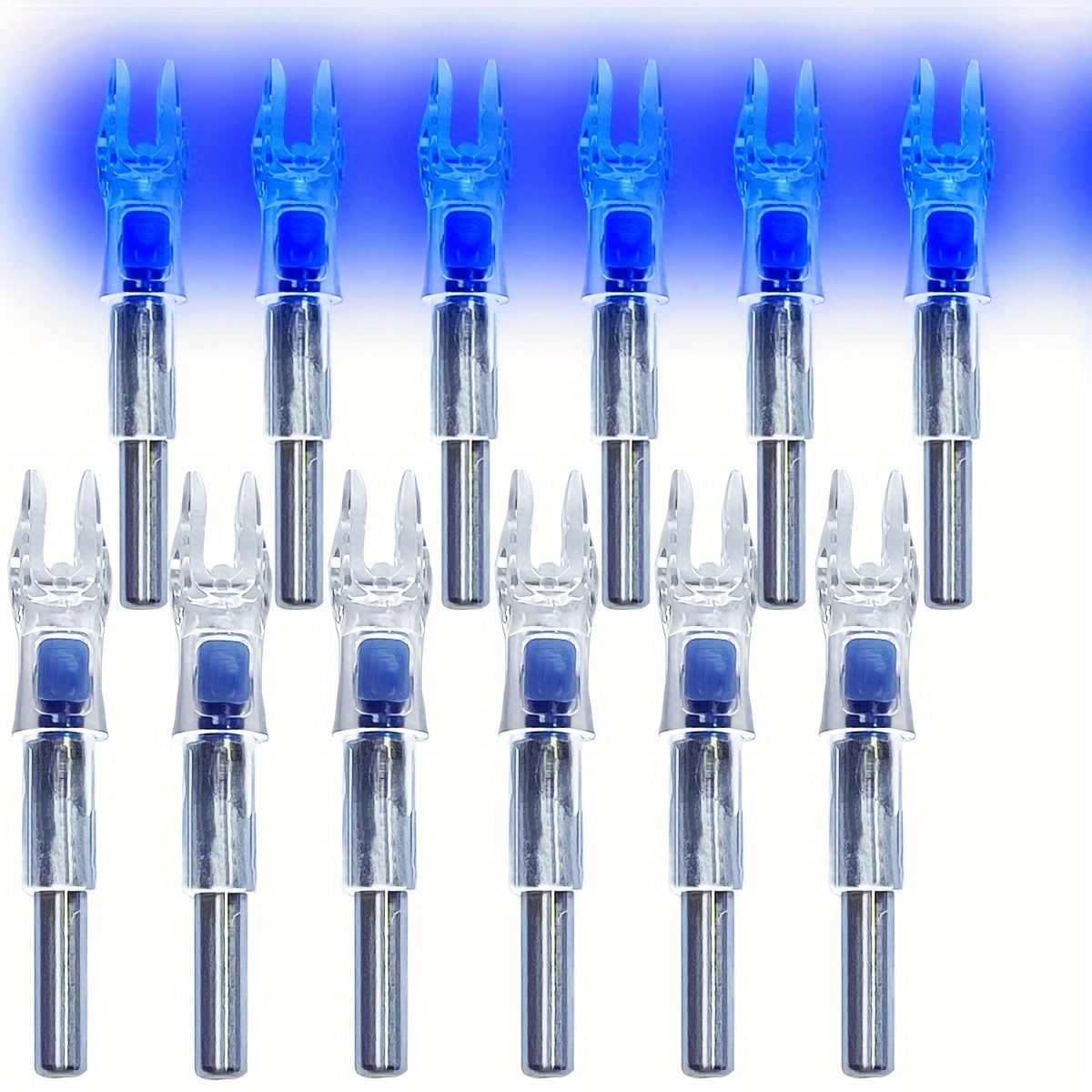 

12pcs Led Lighted Fit For 6.2 Mm Arrow Shaft Archery Hunting Blue