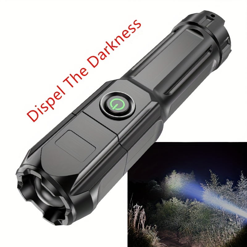 1pc powerful   flashlight outdoor multi functional portable home small flashlight telescopic zoom light