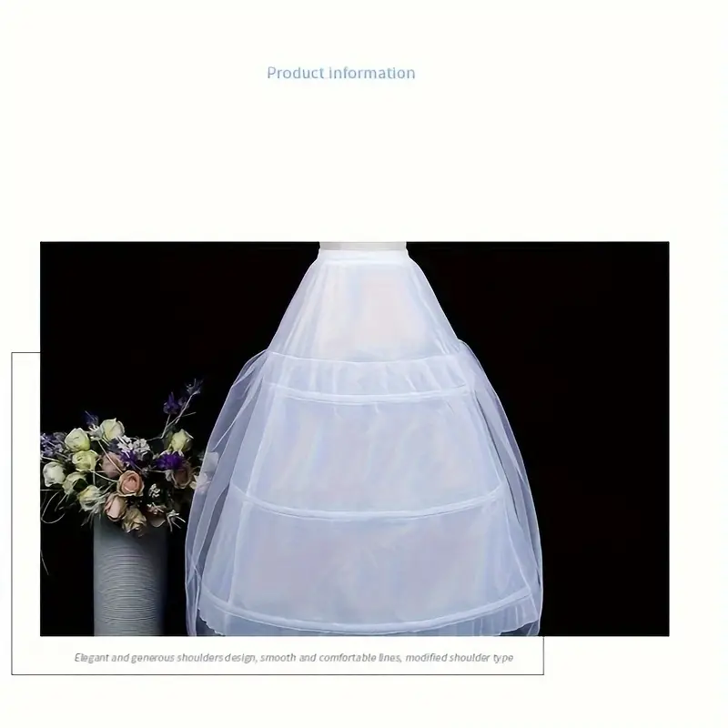 подкладка для свадебного платья с тремя кольцами из полиэфирного волокна, кринолин, регулируемый пояс, поддержка, детали 1