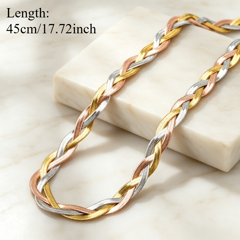 Women's Golden Plated Thick Hook Closure Chain Necklace