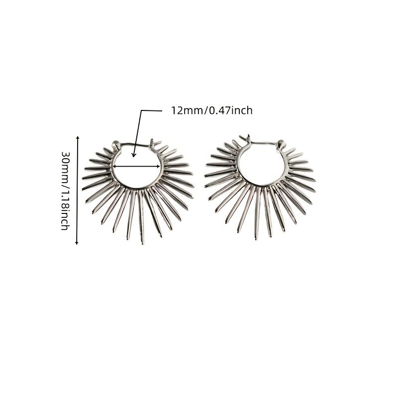 2pcs Hypoallergenic Golden Sunflower Earrings for Women