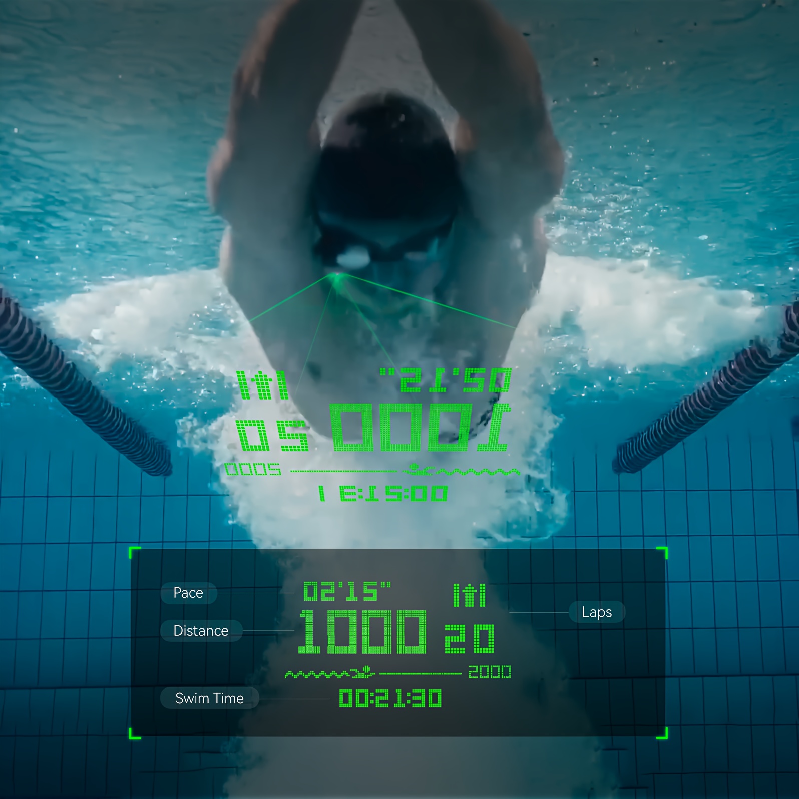 Augmented Reality Swim Goggles