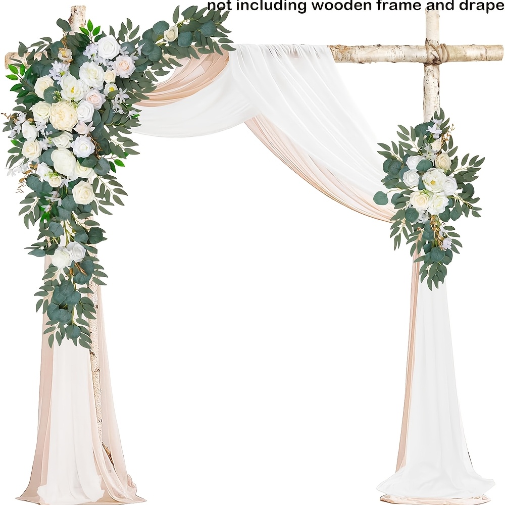 

Set Of 2 Wedding Arch Flowers, Artificial Flowers, For Wedding Decor, Wedding Decorations For Reception And Wedding Backdrop