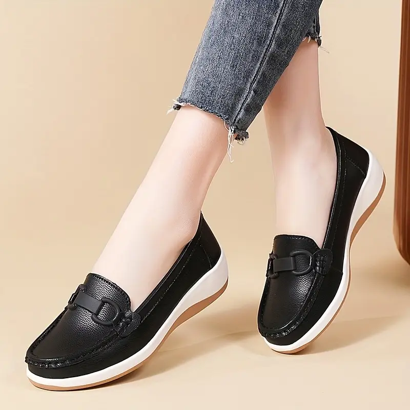 womens slip loafers bow detail pu cover casual shoes - Temu womens slip loafers bow detail pu cover casual shoes - Temu