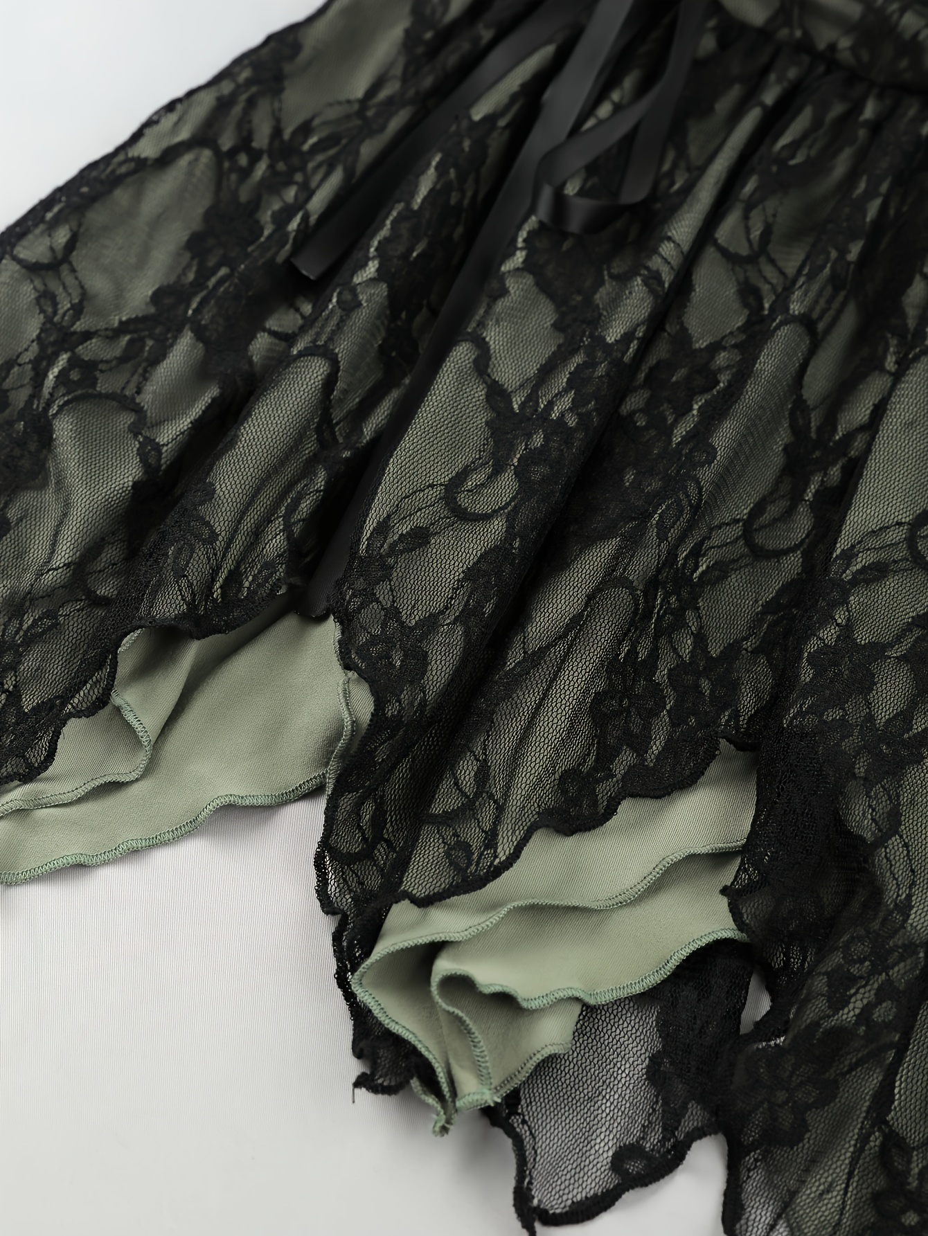 women's lace trimmed camouflage print skirt elastic waist Temu