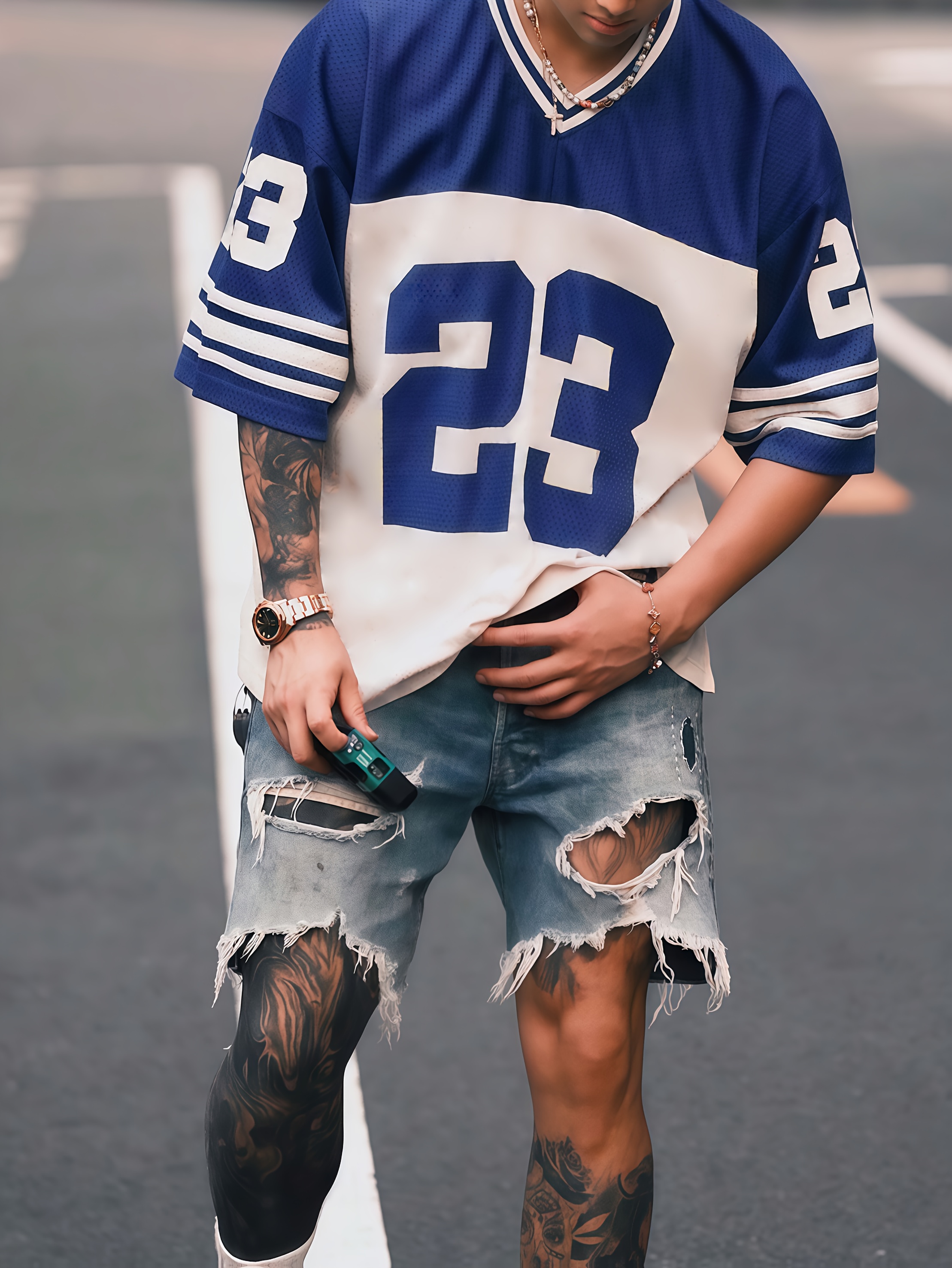 Camiseta   Masculina com   em Mesh, Estilo Jersey de Futebol Americano   Atlético Leve