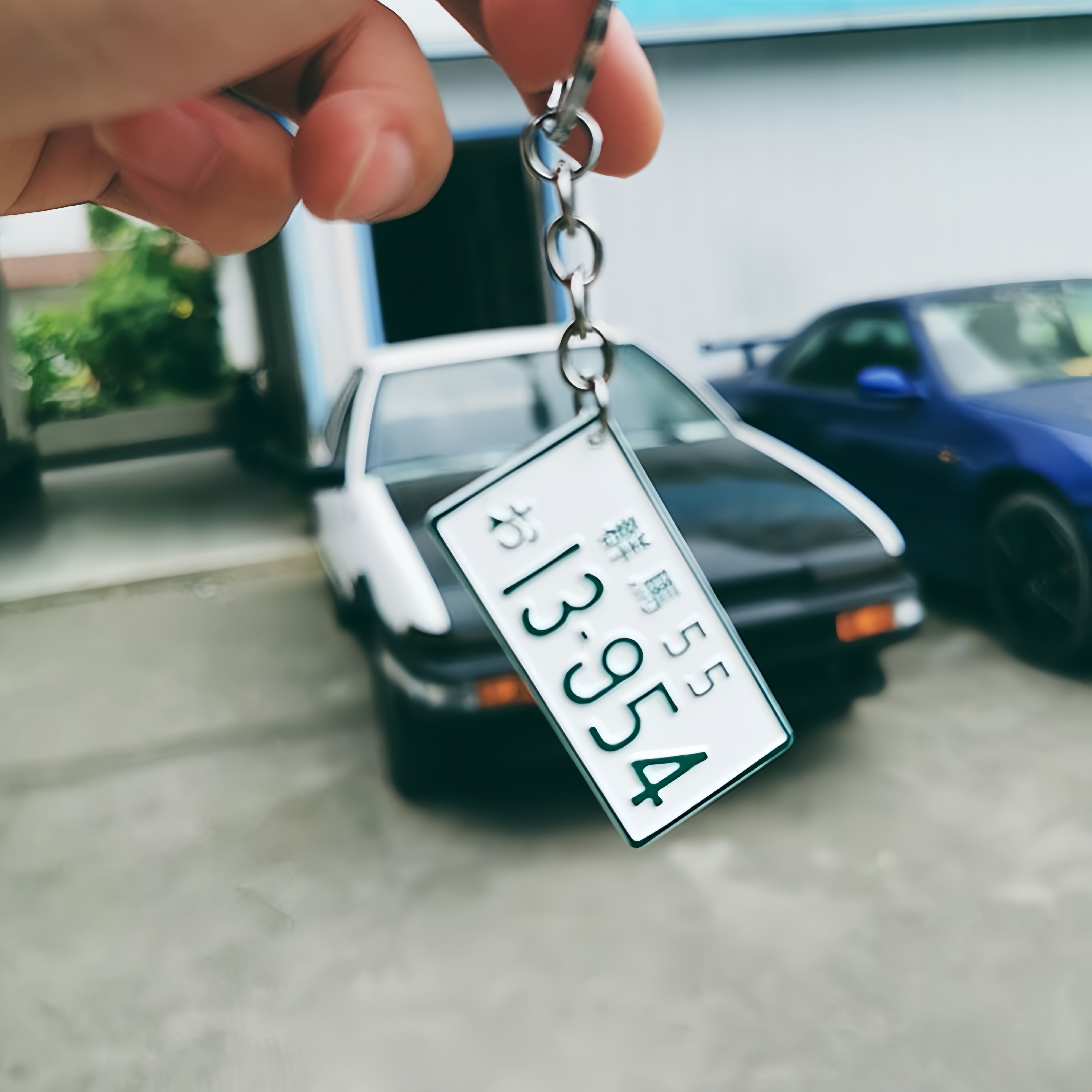 Jdm Car Numbers Simulation License Plate Key Chain Ae86 - Temu United ...