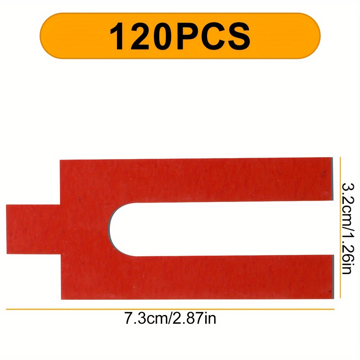 120pcs Plastic U-shaped Gasket Horseshoe-shaped Paving Tiles Auxiliary Tools , Ideal For Battens, Window Frame Fixings And Spacers