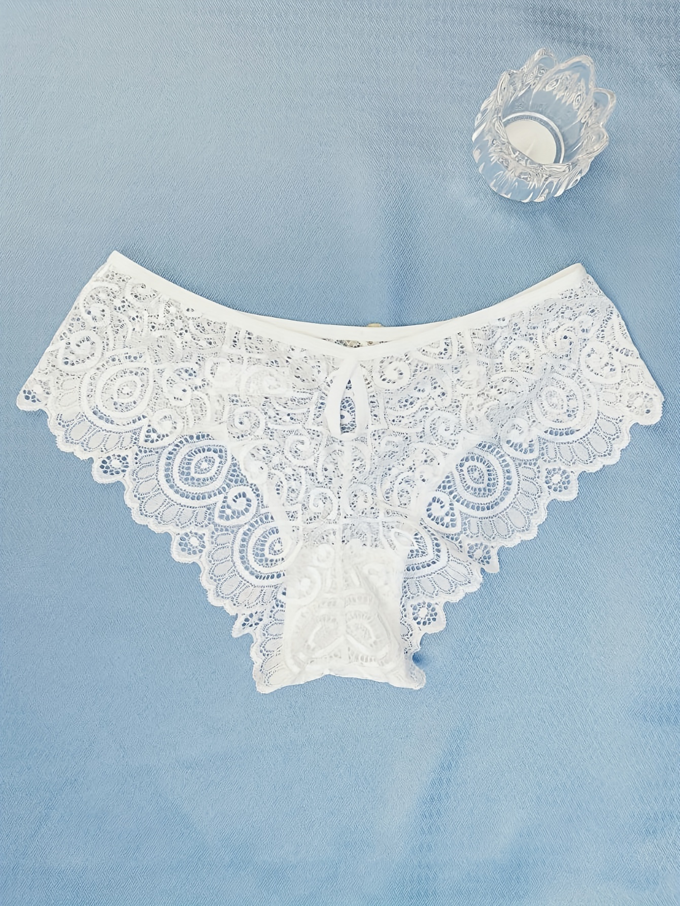 Breathable Lace Floral Low Waist Female Underwear Chinlon Brief