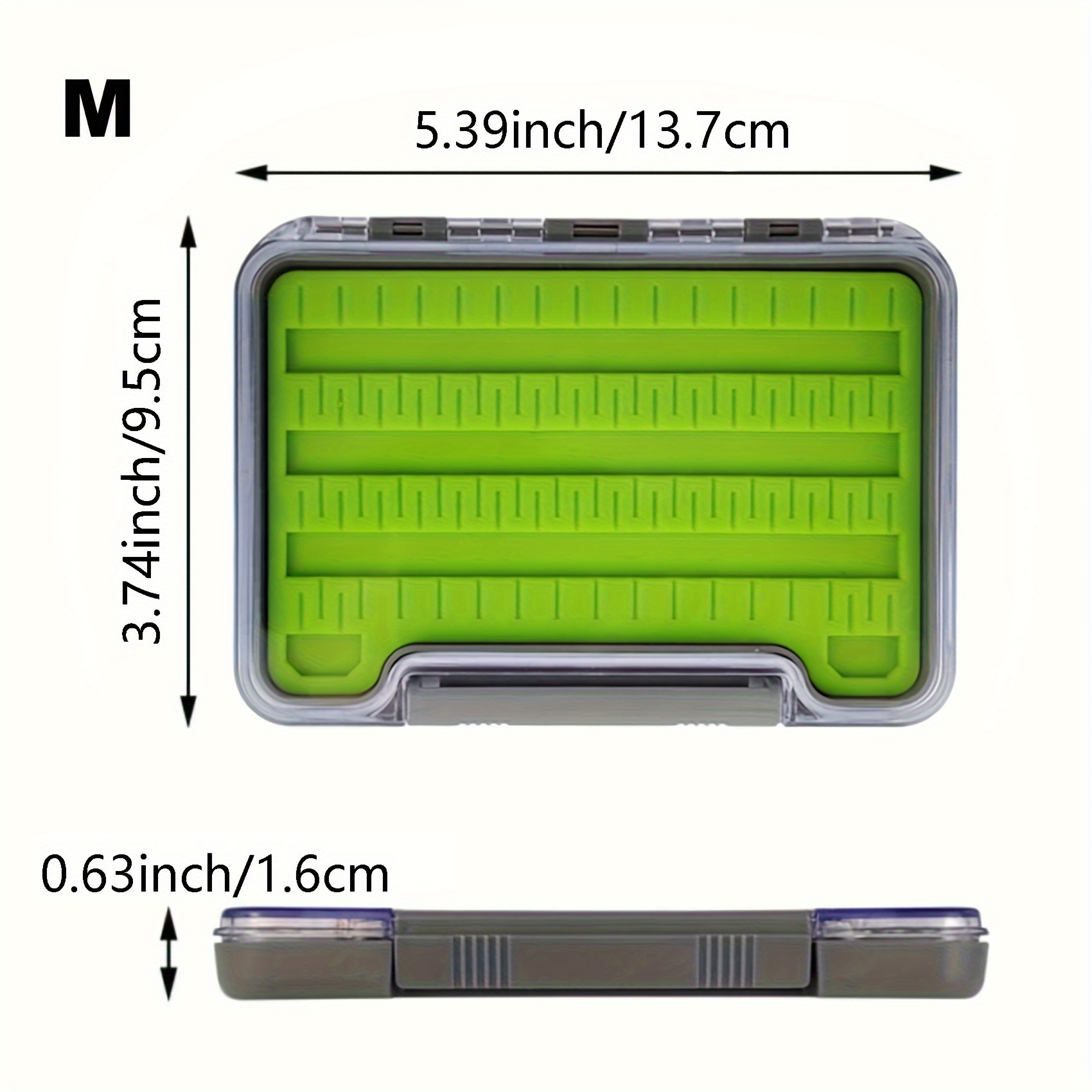 3 PC Fly Fishing Box Silicone Super Slim Waterproof Fly Fishing Tackle  Trays Box Best Pocket Storage 7.36X4.02X0.63(waterproof)