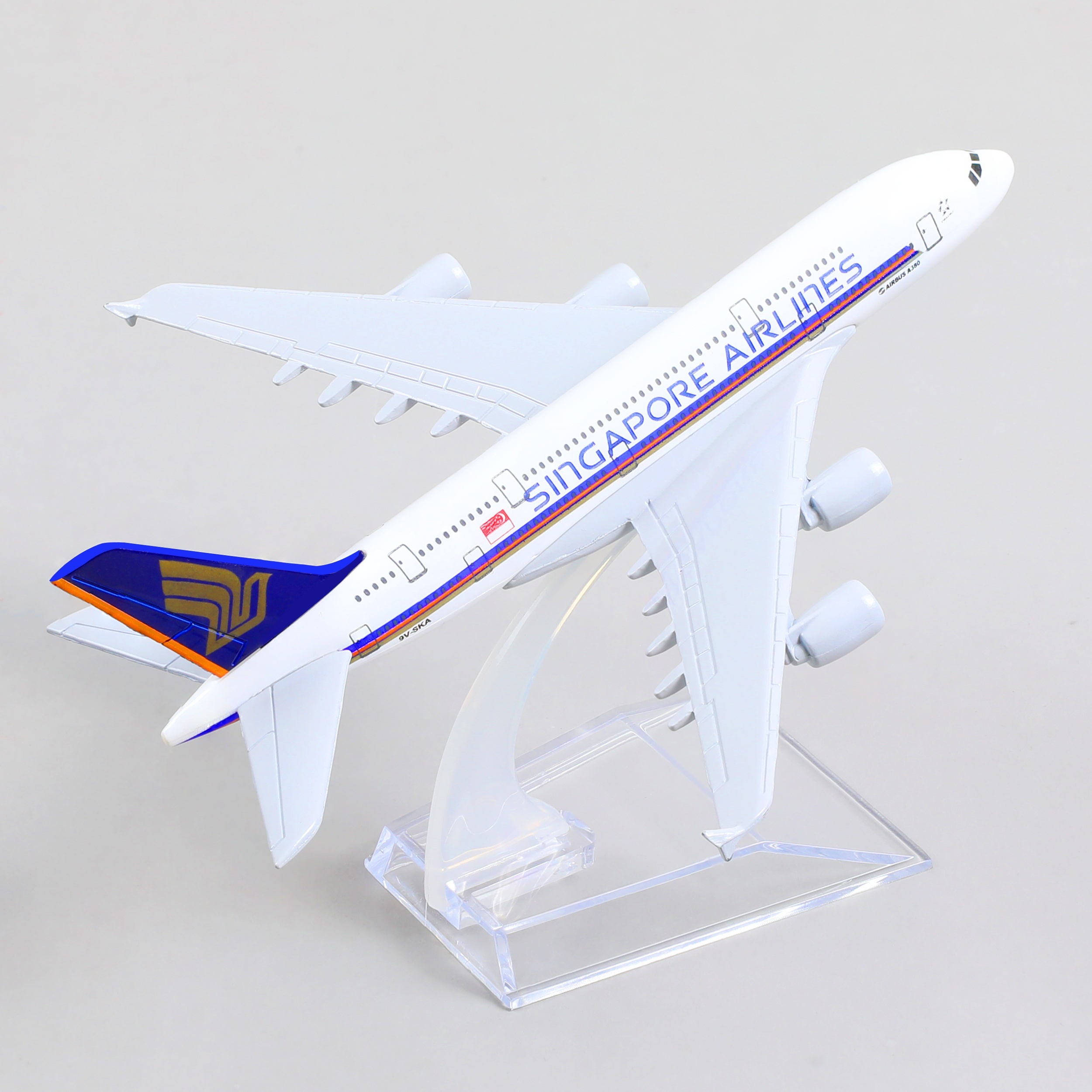 A380 Airplane Model Toys Singapore Airlines 1:400 Metal DieCast Sky Jumbo  Airliner Model For Collectibles And Gifts